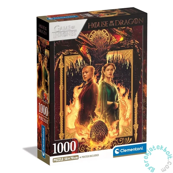 Clementoni 1000 db-os puzzle - Dungeon and Dragons - A sárkány csata (39903)