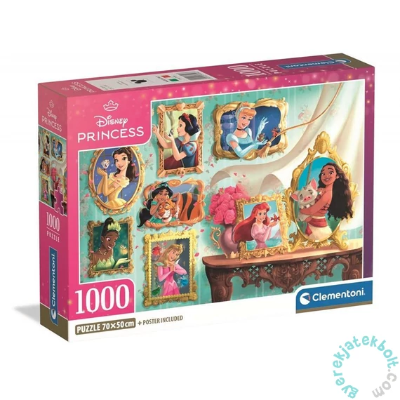 Clementoni 1000 db-os puzzle - High Quality Collection - Diesney Hercegnők (37046)