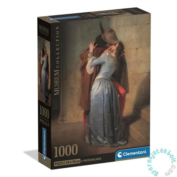 Clementoni 1000 db-os puzzle - High Quality Collection - Museum The Kiss-Hayez (37064)