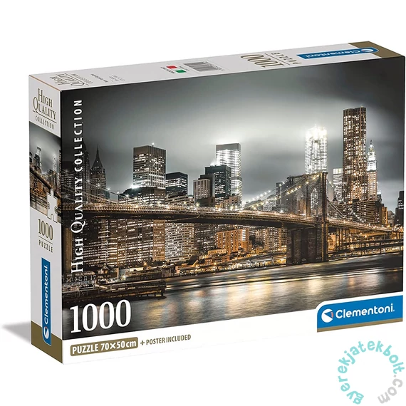 Clementoni 1000 db-os puzzle - High Quality Collection - New York, Brooklyn-híd (39704)
