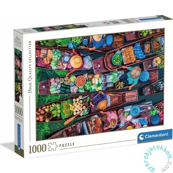 Clementoni 1000 db-os puzzle - High Quality Collection - Thaiföld, úszó piaca (39882)
