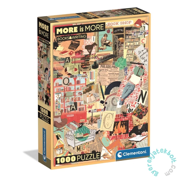 Clementoni 1000 db-os COMPACT puzzle - More is More - Books and Writting (37074)