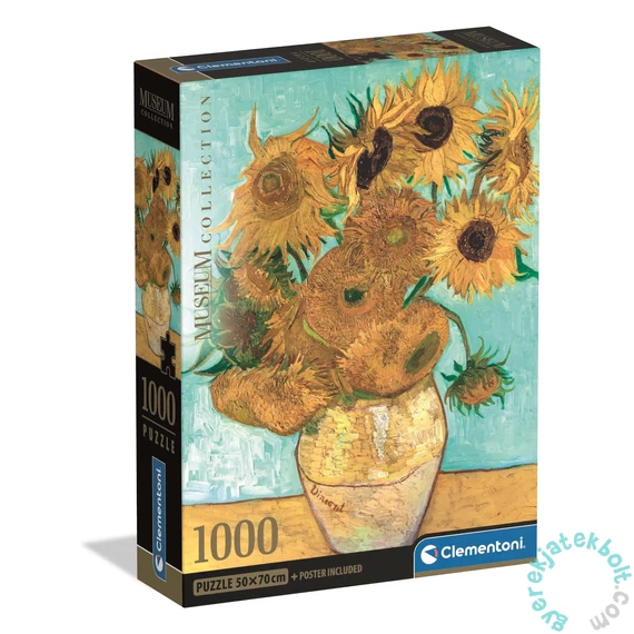 Clementoni 1000 db-os puzzle - Museum Collection - Sunflowers (39966)