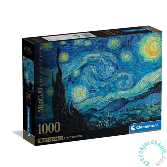 Clementoni 1000 db-os puzzle - Museum Collection - The Starry Night (37065)