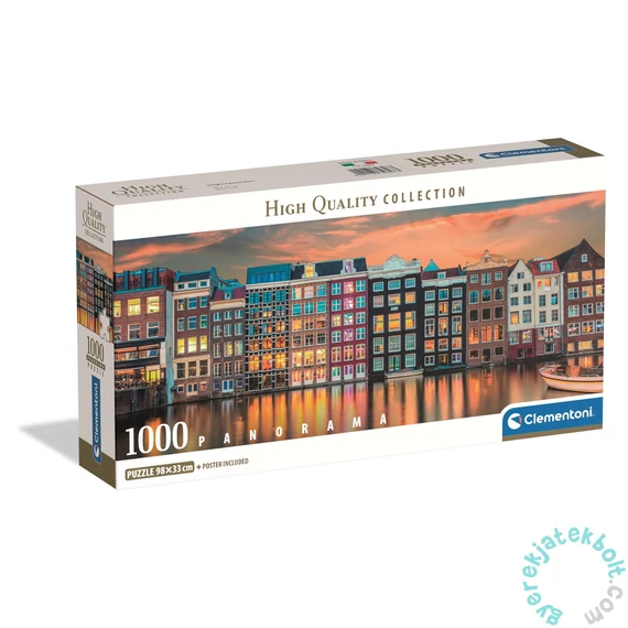 Clementoni 1000 db-os - High Quality Collection - Panoráma puzzle - Bright Amsterdam (39897)