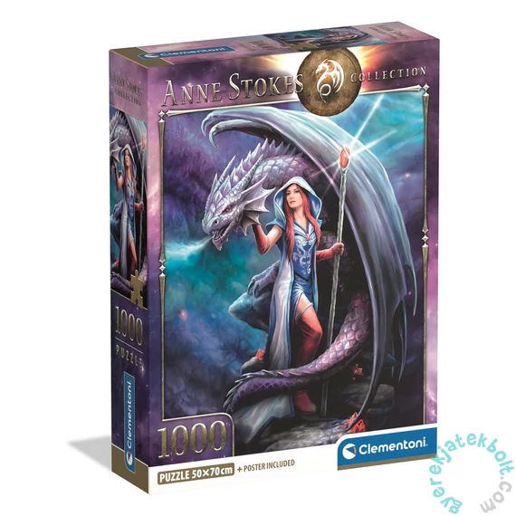 Clementoni 1000 db-os puzzle - Anne Stokes - Dragon Mage (39956)