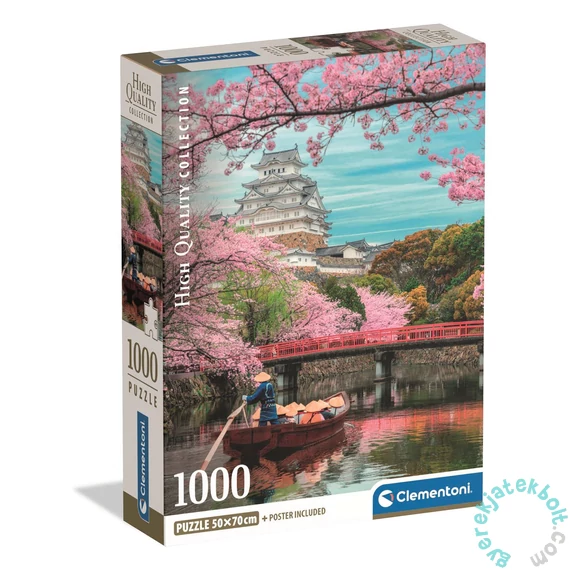 Clementoni 1000 db-os Compact puzzle - High Quality Collection - Himeji Castle in Spring (39982)