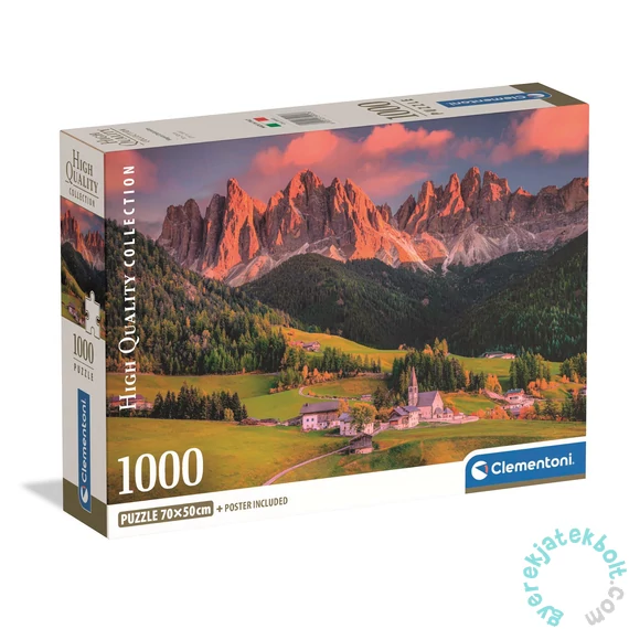 Clementoni 1000 db-os Compact puzzle - High Quality Collection - Magical Dolomites (39953)