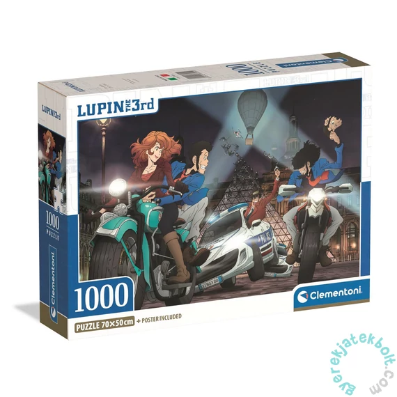 Clementoni 1000 db-os puzzle - Lupin 3 (37055)