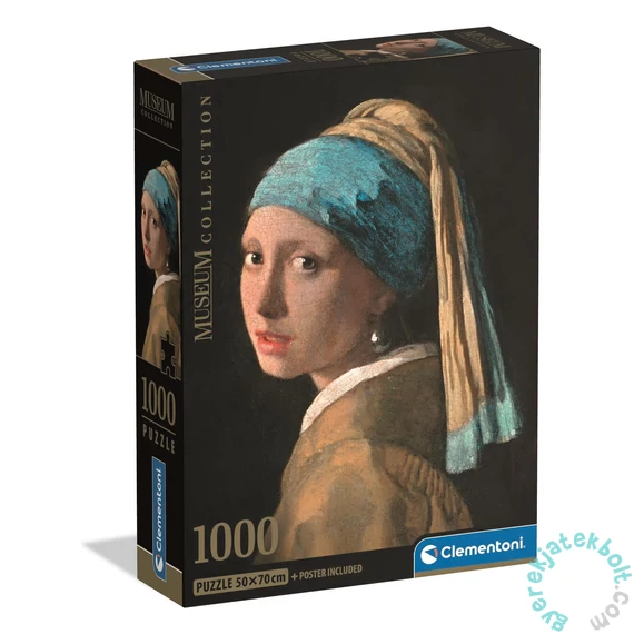 Clementoni 1000 db-os puzzle - Museum Collection - Girl W, Pearl Earring (39967)