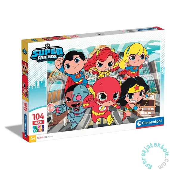 Clementoni 104 db-os Maxi puzzle - DC Comics - Super Friends (25720)