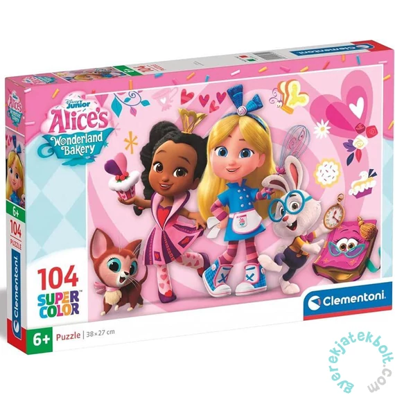 Clementoni 104 db-os Szuper Színes puzzle - Alice Csodaország Cukrászdája (25751)