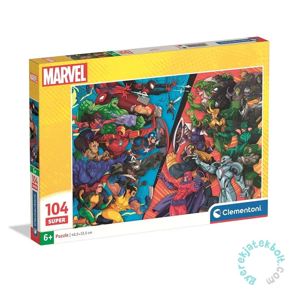 Clementoni 104 db-os puzzle - Marvel Hősök kontra Gonosztevők (25059)