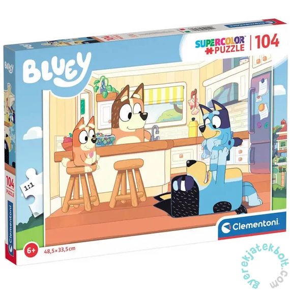 Clementoni 104 db-os Szuper színes puzzle - Bluey és családja (27169)