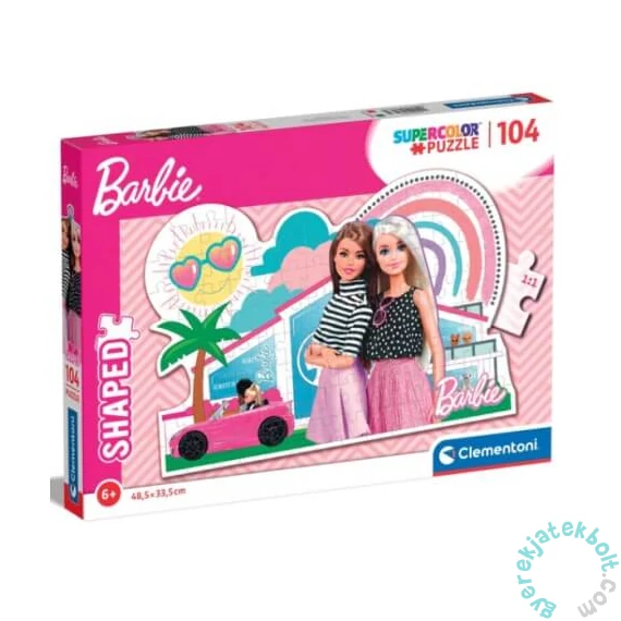 Clementoni 104 db-os Szuper színes SHAPED puzzle - Barbie nyaralója (27163)
