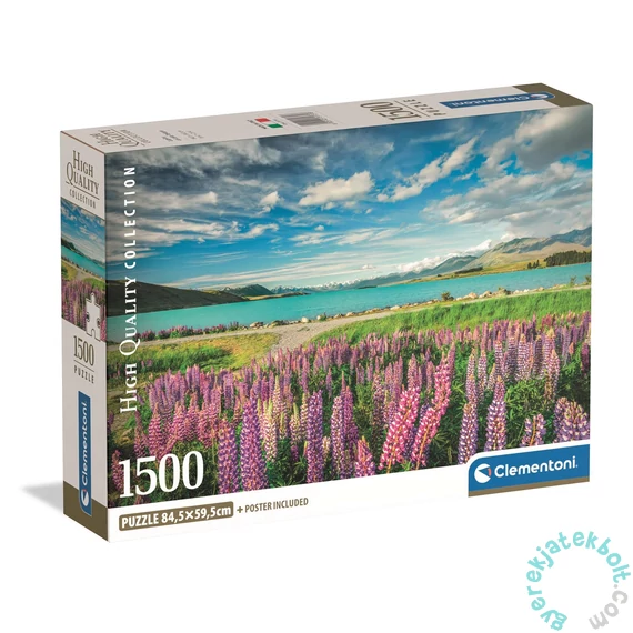 Clementoni 1500 db-os puzzle - High Quality Collection - Lupins at lake Tekapo (31731)
