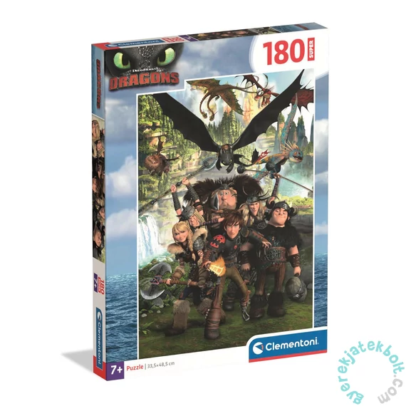 Clementoni 180 db-os  Szuper színes puzzle - Dragontrainer (29793)