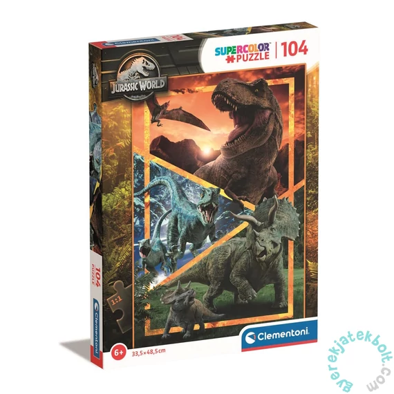 Clementoni 104 db-os Szuper Színes puzzle - Jurassic World (27181)