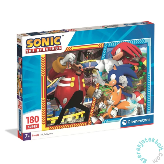 Clementoni 180 db-os  Szuper színes puzzle - Sonic (29795)