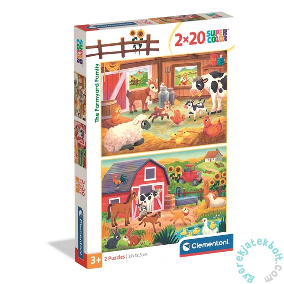 Clementoni 2 x 20 db-os puzzle - The Farmyard Family (24818)