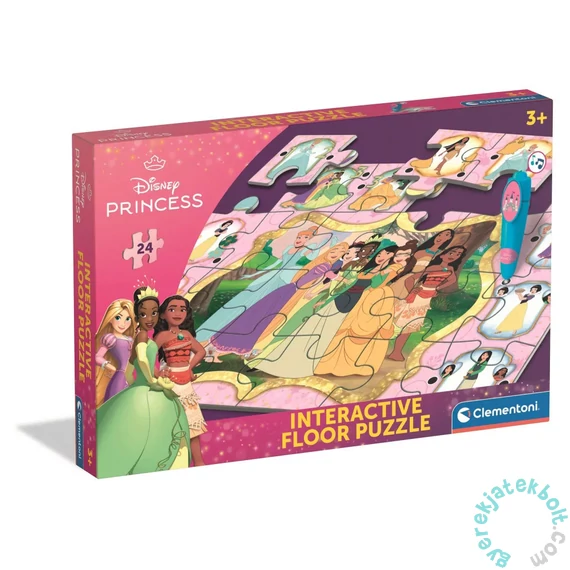 Clementoni 24 db-os Floor puzzle interaktív tollal - Disney Princess (16685)