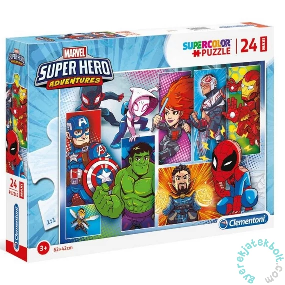 Clementoni 24 db-os Szuper Színes Maxi puzzle - Marvel Szuperhősök (24208)