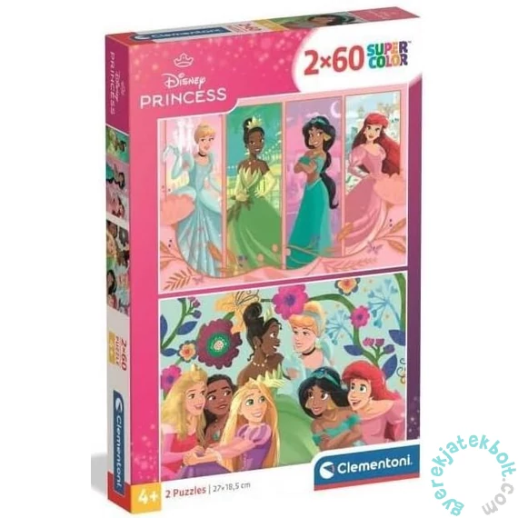 Clementoni 2 x 60 db-os puzzle- Disney Princess (24824)