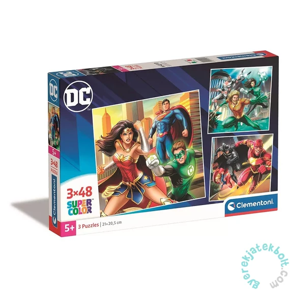 Clementoni 3 x 48 db-os puzzle - DC Comics Igazság Ligája (25296)