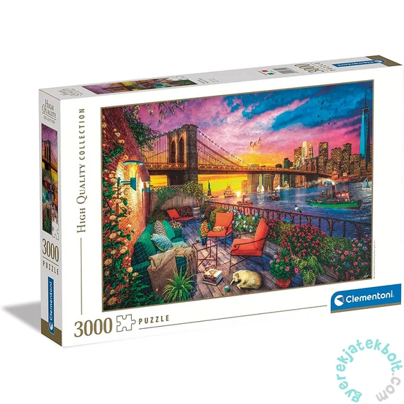 Clementoni 3000 db-os puzzle - High Quality Collection - Manhattani naplemente a teraszon (33552)