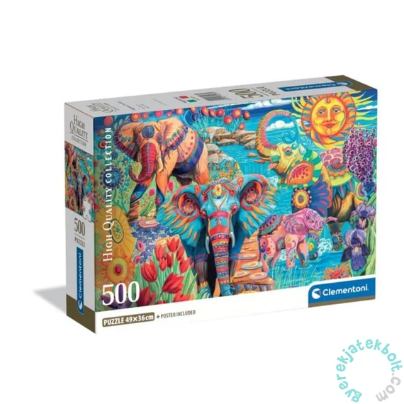 Clementoni 500 db-os puzzle - High Quality Collection - Elephants (35578)