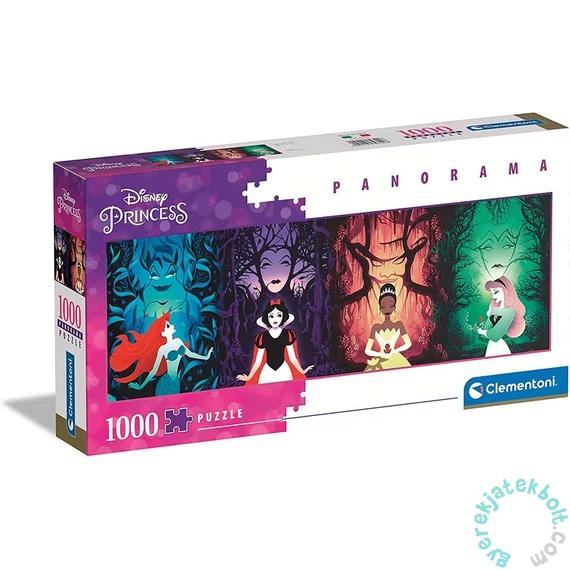 Clementoni 1000 db-os Panoráma puzzle - Disney Princess - Hercegnők és a gonoszok (39722)