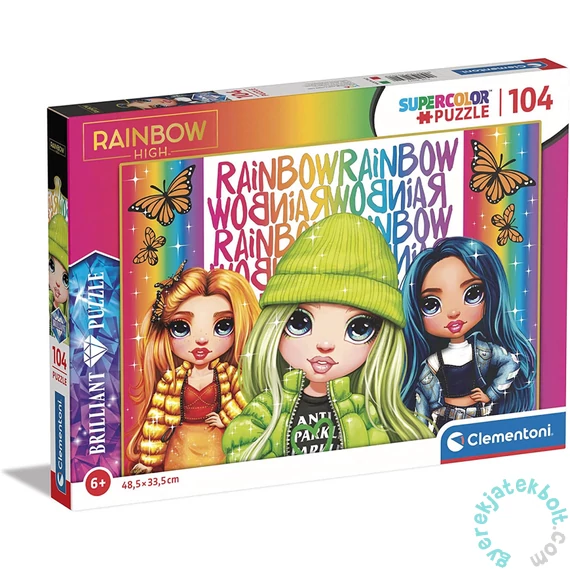 Clementoni 104 db-os Szuper Színes Ragyogó puzzle - Rainbow High (20342)