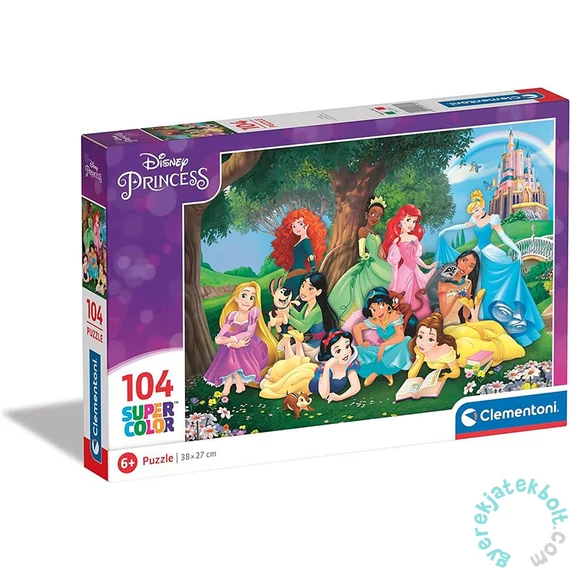 Clementoni 104 db-os Szuper Színes puzzle - Disney Princess (25743)