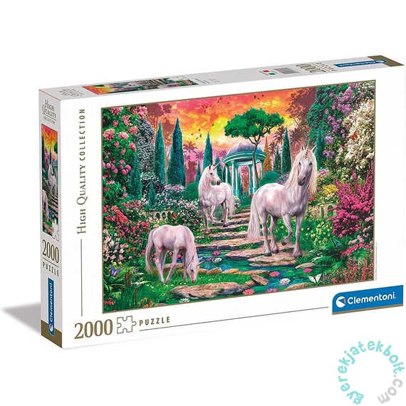 Clementoni 2000 db-os puzzle - Unikornisok a kertben (32575)