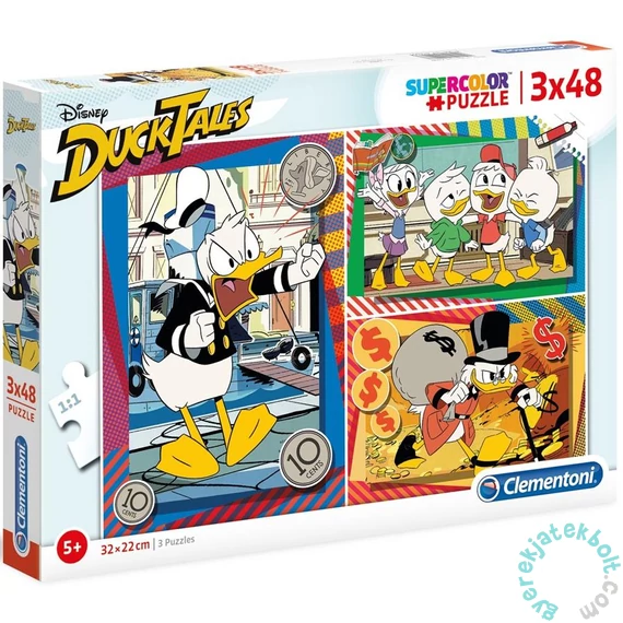 Clementoni 3 x 48 db-os Szuper Színes puzzle - Kacsamesék (25226)