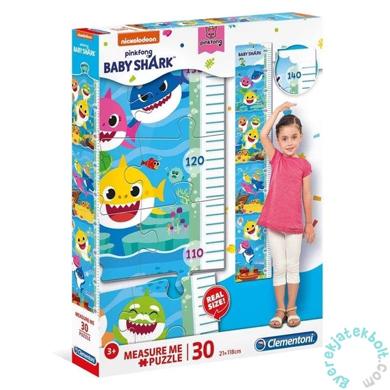 Clementoni 30 db-os puzzle Magasságmérővel - Baby Shark (20340)