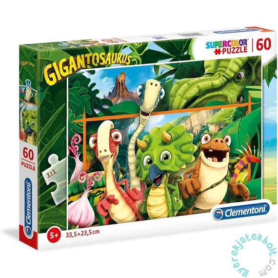 Clementoni 60 db-os Szuper Színes puzzle - Gigantoszaurusz (26996)