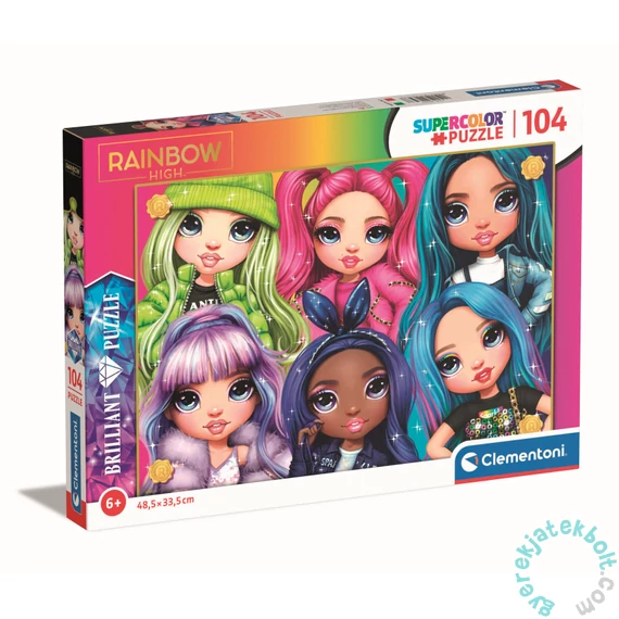 Clementoni 104 db-os Szuper Színes Ragyogó puzzle - Rainbow High (20343)