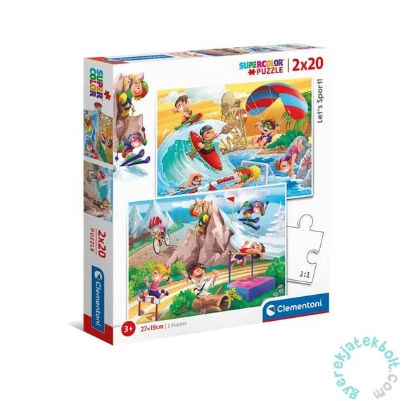 Clementoni 2 x 20 db-os Szuper Színes puzzle - Sportra fel! (24780)
