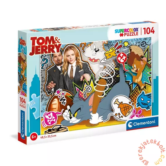 Clementoni 104 db-os Szuper Színes puzzle - Tom és Jerry a nagy kaland (27515) 