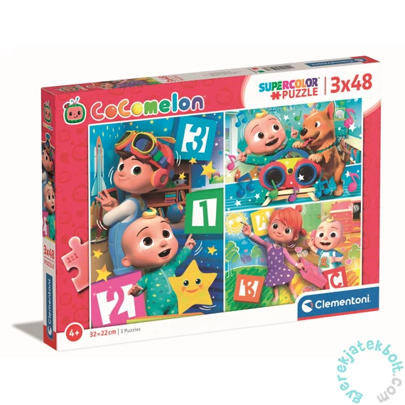 Clementoni 3 x 48 db-os Szuper Színes puzzle - CoComelon (25273)