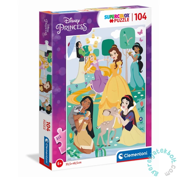 Clementoni 104 db-os Szuper Színes puzzle - Disney Princess hercegnők (25736)