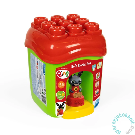 Clemmy Bing nyuszis tároló, puha építőkockákkal