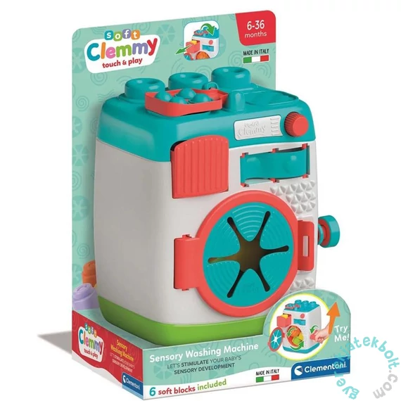 Clementoni - Clemmy Mosógép, puha építőkockákkal (17582)