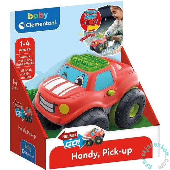 Clementoni Baby - Handy pick-up zenélő, világító autó (17544)