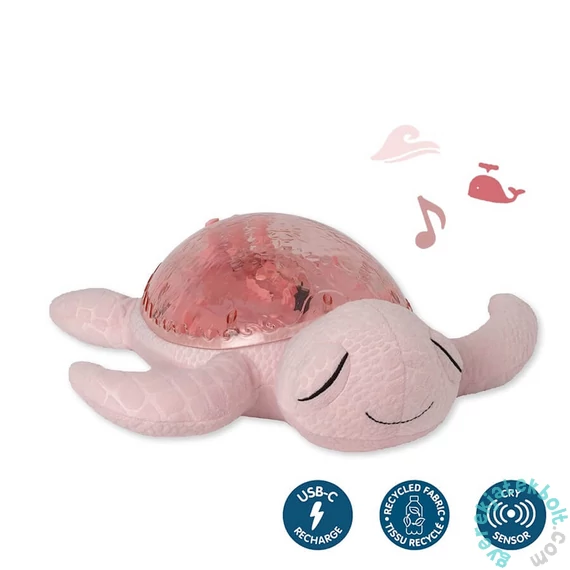 Cloud b Baba zenélő plüss Tranquil projektoros éjjeli fénnyel - Teknős (CLTT-9001-PK)