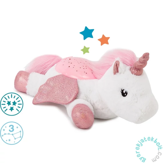 Cloud b Baba plüss projektoros éjjeli fénnyel - Szárnyas unikornis (CLTT-7473-WUN)