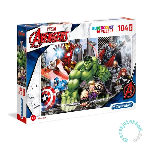 Clementoni 104 db-os Szuper Színes Maxi puzzle - The Avengers (23688)