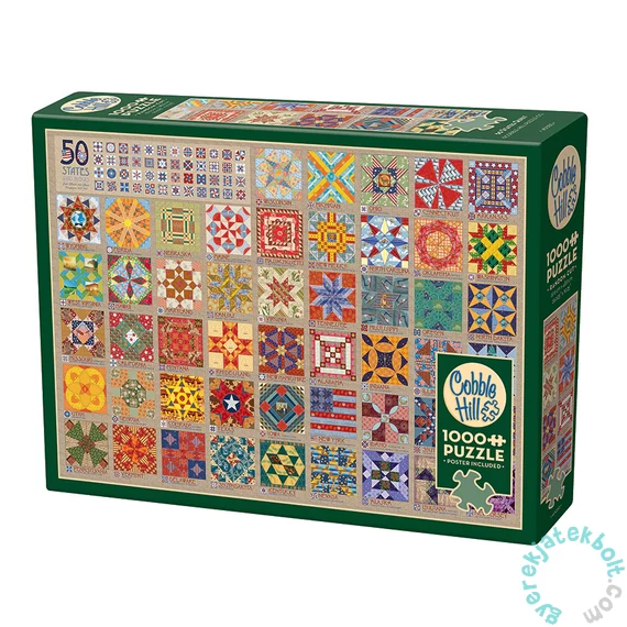 Cobble Hill 1000 db-os puzzle - 50 States Quilt Blocks (40050)