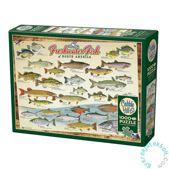 Cobble Hill 1000 db-os puzzle - Freshwater Fish of North America (40181)